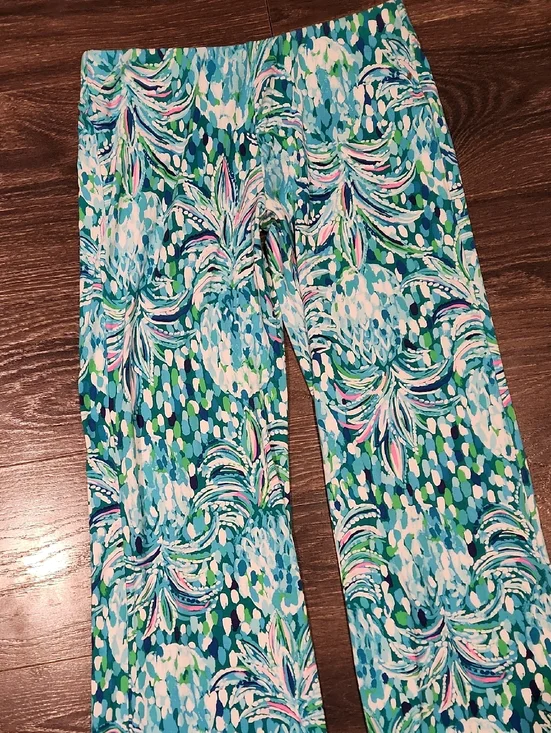 ❤️ LILLY PULITZER GEORGIA MAY PALAZZO PANTS, EMERALD ISLE PINEAPPLE OF MY EYE XS - Picture 6 of 11